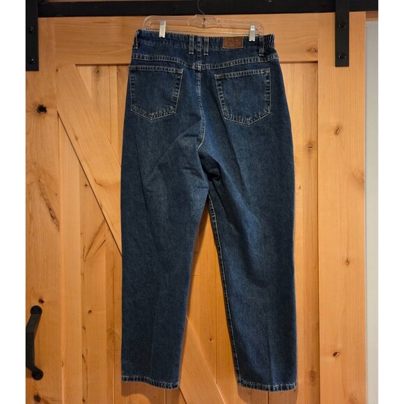 LL Bean Women's Double L Comfort Waist Size 32x28 Reg Jeans Blue Denim Hi-Rise - Picture 2 of 13